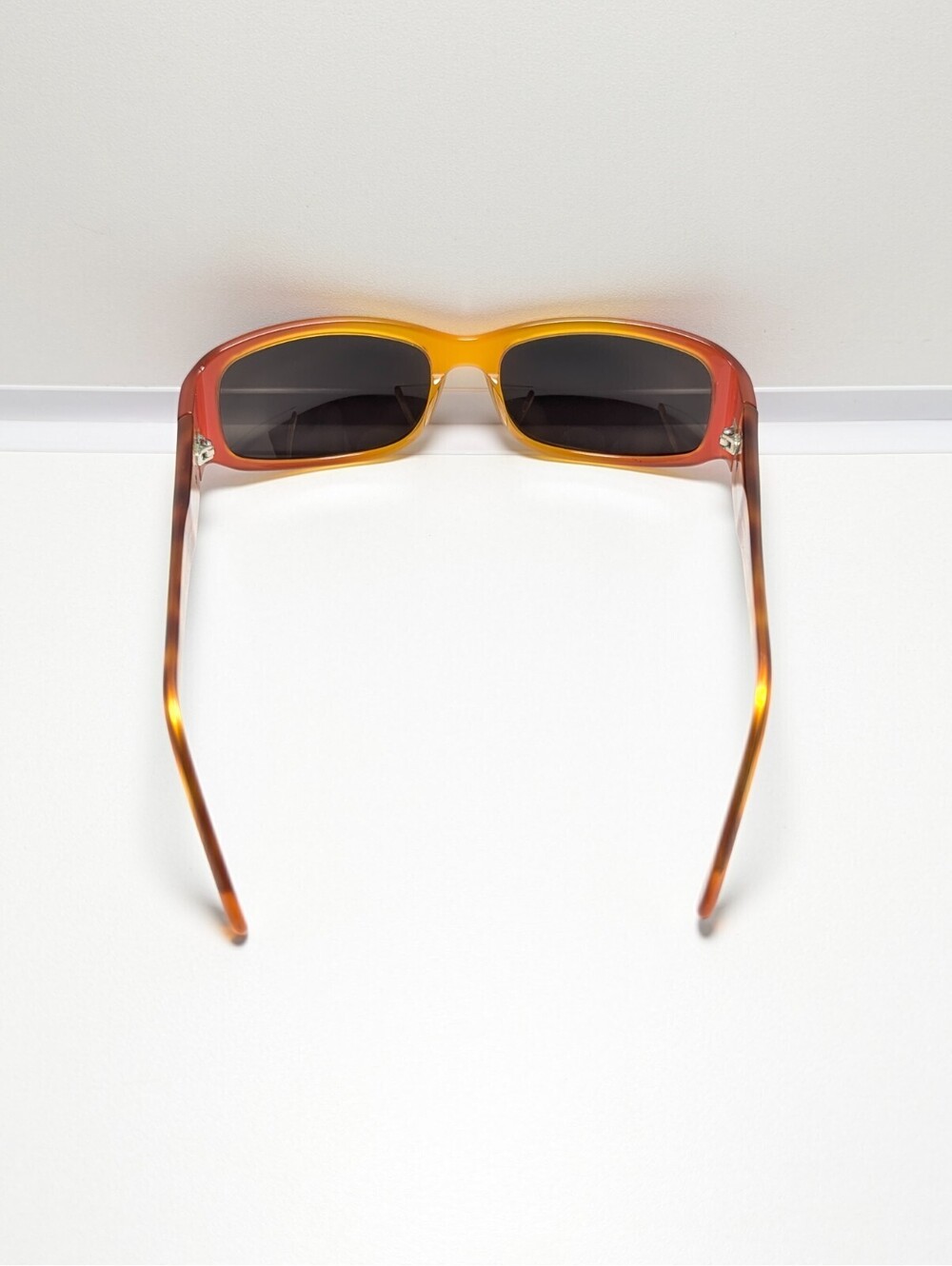 Prada SPR 03E 0BD-5G1 Unisex Orange Leopard Gray Lens Women's Small Sunglasses - Picture 6 of 6